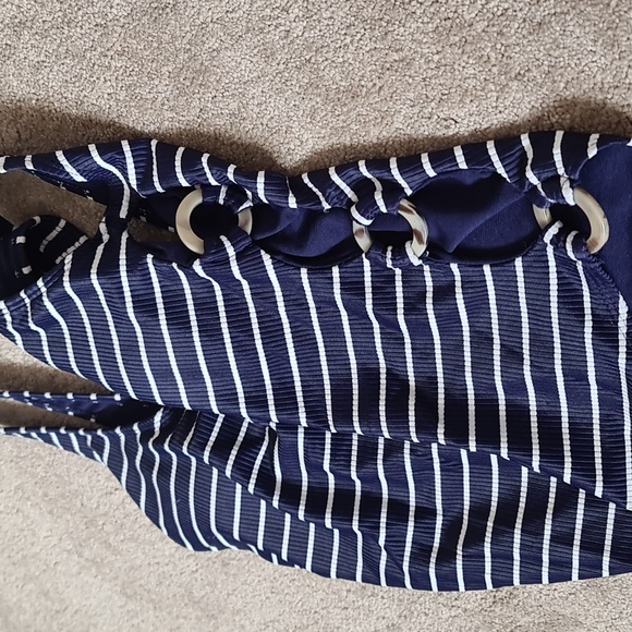 Navy stripe swimsuit - Picture 2 of 6